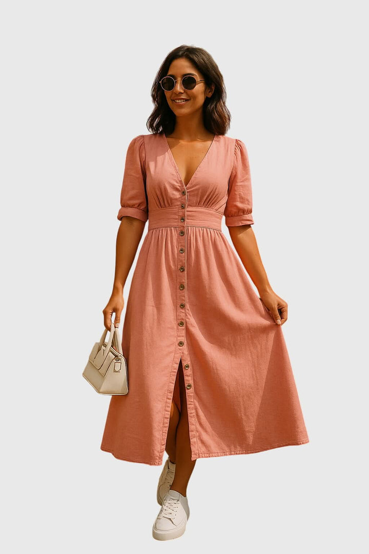 Jacqueline™ | Elegant Denim Dress