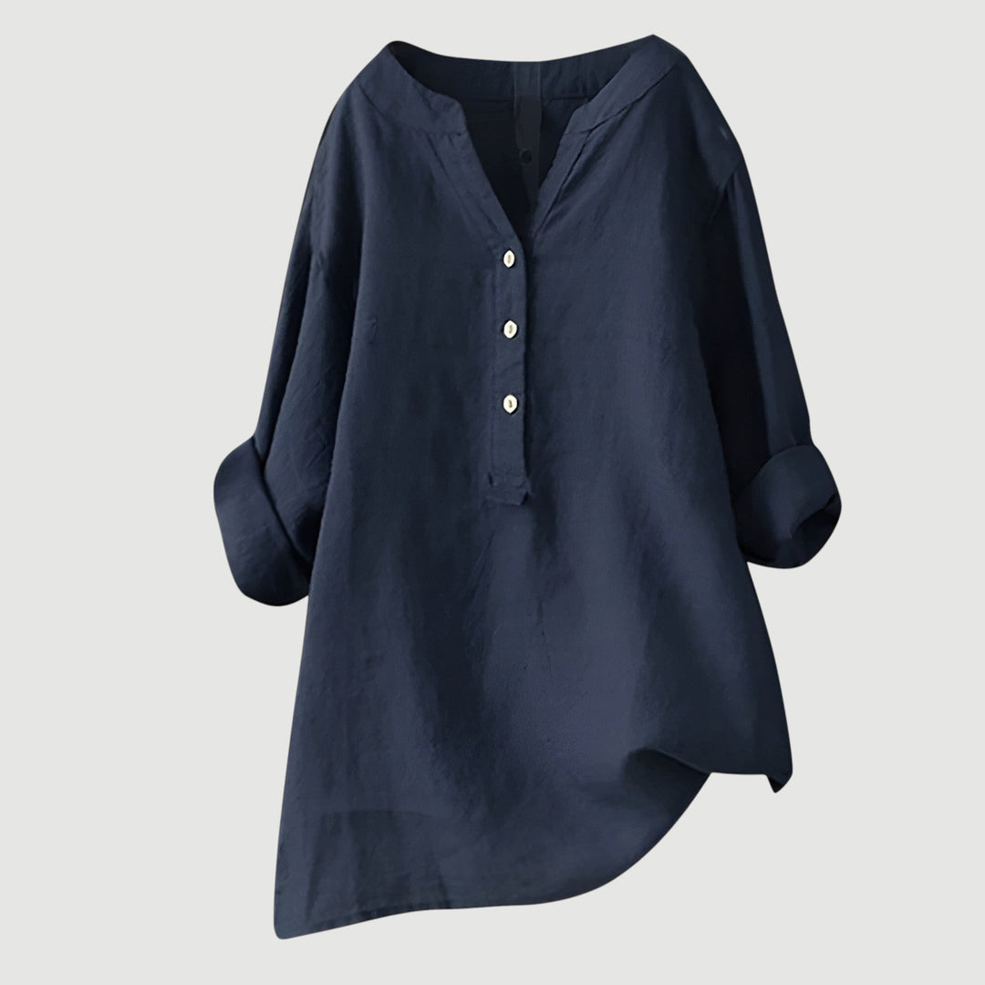 Claire | Relaxed Linen Button Tunic