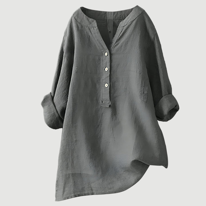 Claire | Relaxed Linen Button Tunic