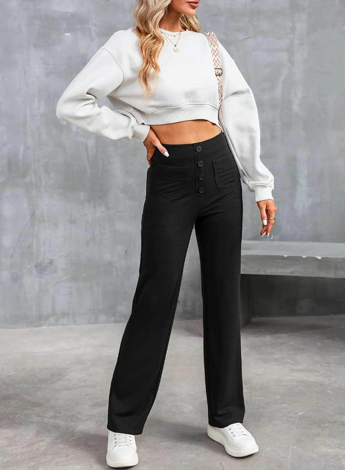 OLIVIA | HIGH-WAISTED WIDE-LEG TROUSERS